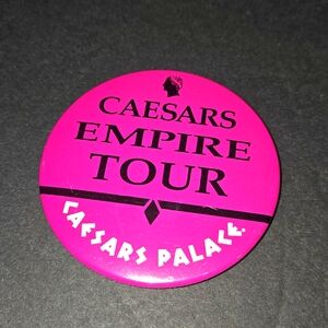 RARE CAESARS PALACE EMPIRE TOUR 3" PIN BUTTON PINBACK